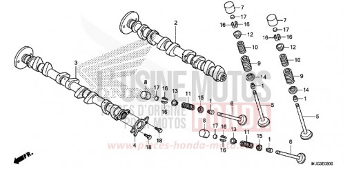 ARBRE A CAMES/SOUPAPE CBR600RAD de 2013